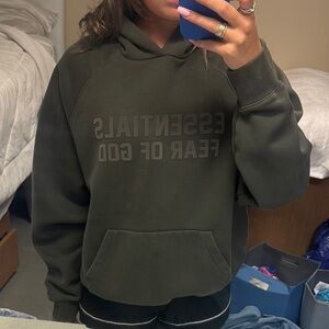Essentials Fear of God Hoodie in Olive